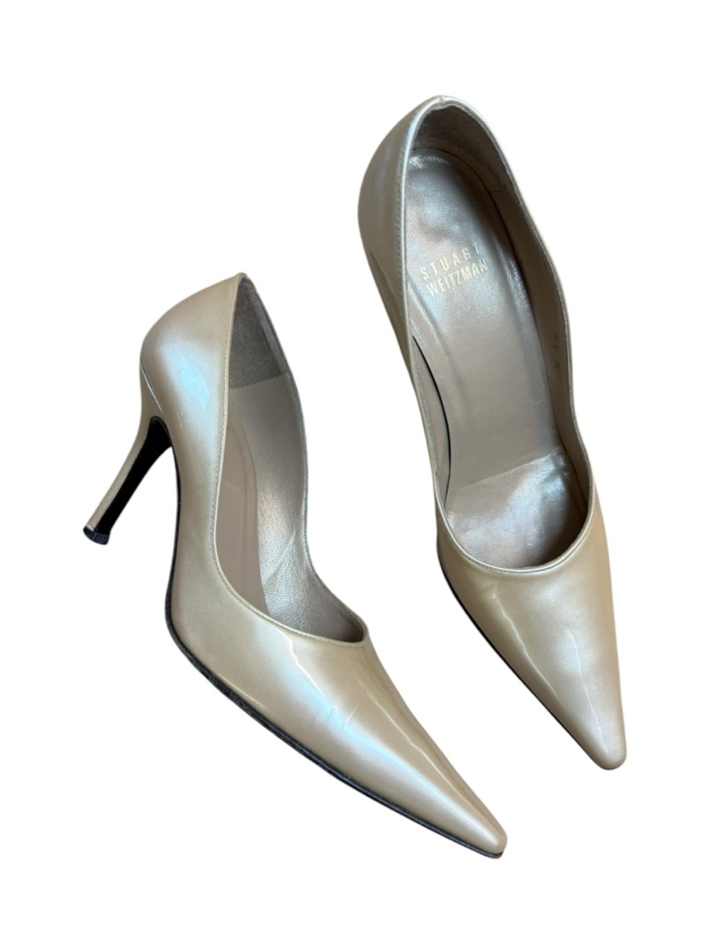 Stuart Weitzman Pointed-Toe Leather Pumps - Women’s Shoes - US Size 6.5 M
